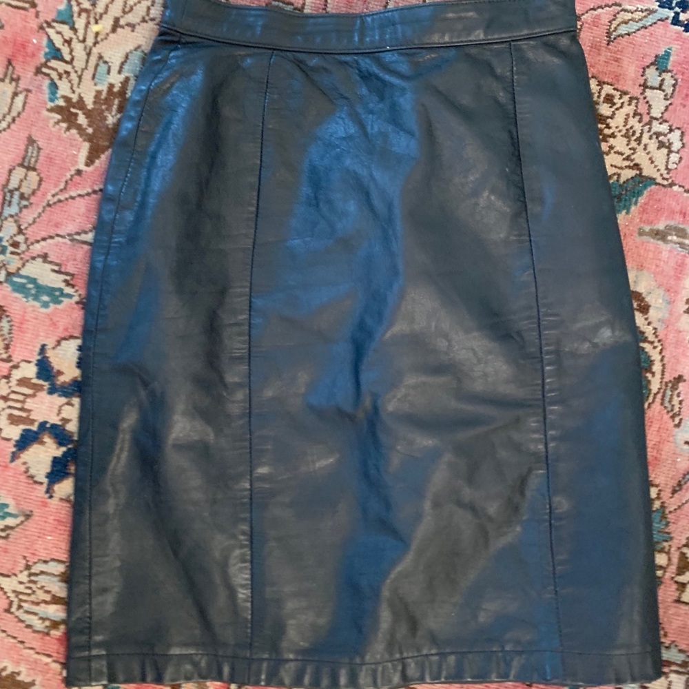 Vintage leather pencil skirt